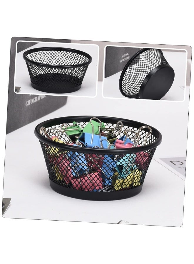 "Black Metal Mesh Multi-Purpose Office Clip Organizer – Paper Clip Holder and Desk Tool Organizer for Home, Office, and School" - Image 2